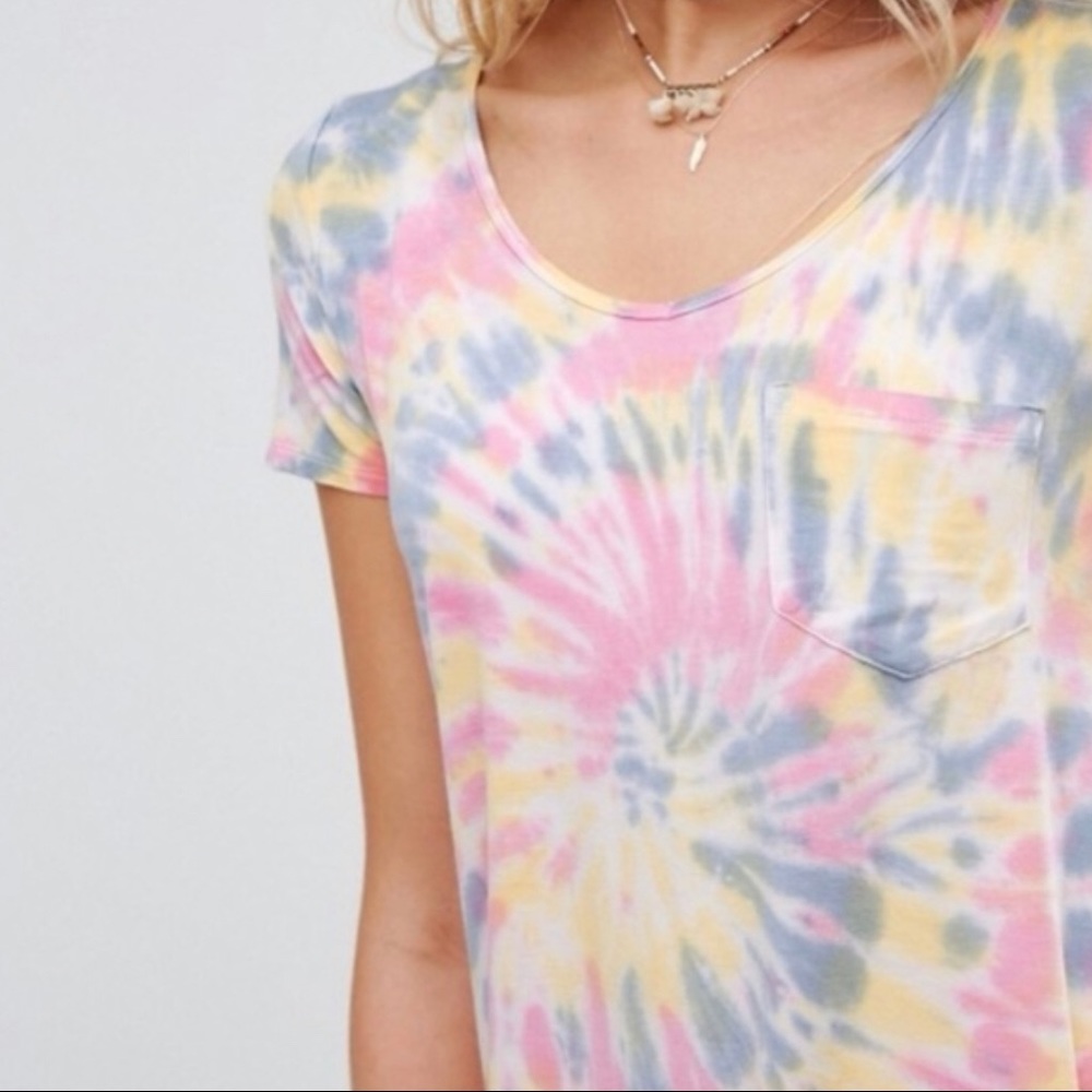 Tie-Dyed Hollister Pocket Tee
